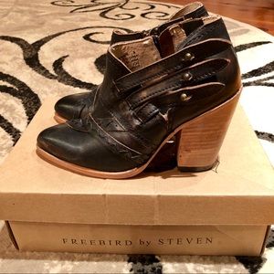 FREEBIRD Distressed Leather Bootie